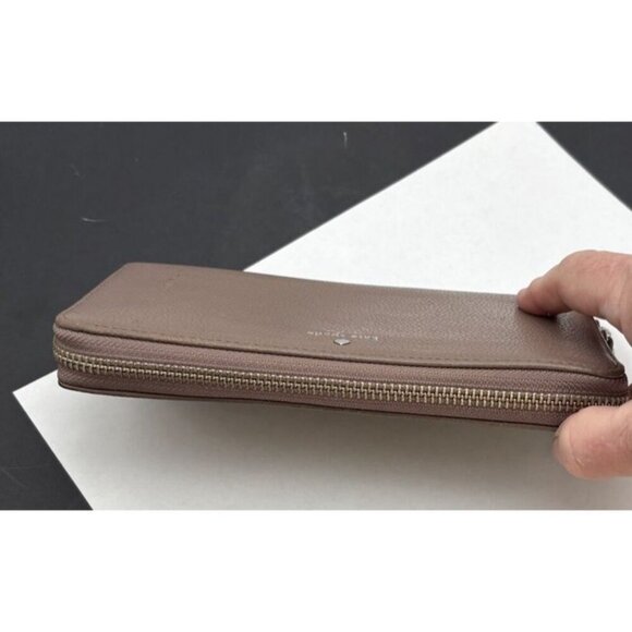 Kate Spade Light Brown Large Continental Wallet Full Zip Around NEW - Picture 3 of 8